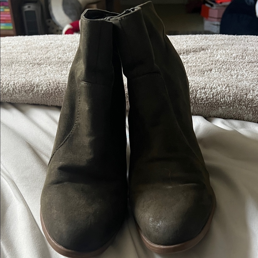 Olive Green Women's Ankle Boots